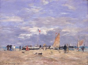 El muelle en Deauville, 1869 de Eugene Louis Boudin